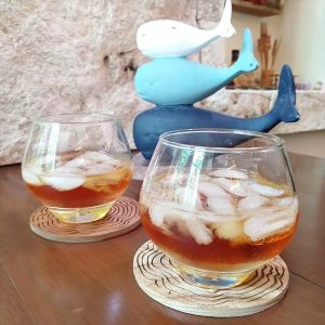 portavasos en madera tzalam